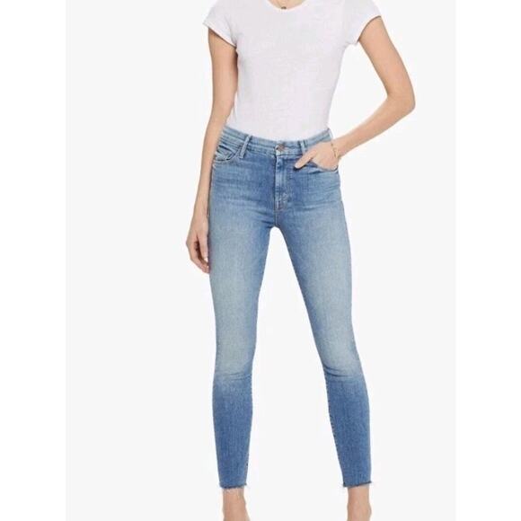 Mother High Waisted Looker Ankle Fray in Shoot To Thrill Leopard Sz 24 (a - Picture 2 of 10